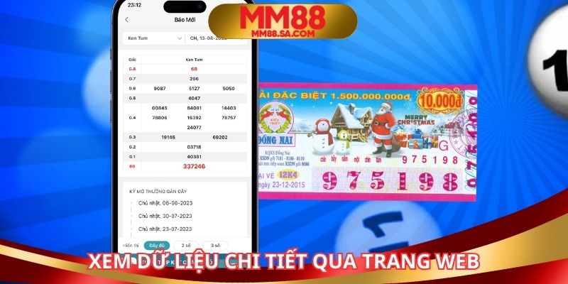 Xem dữ liệu chi tiết qua trang web